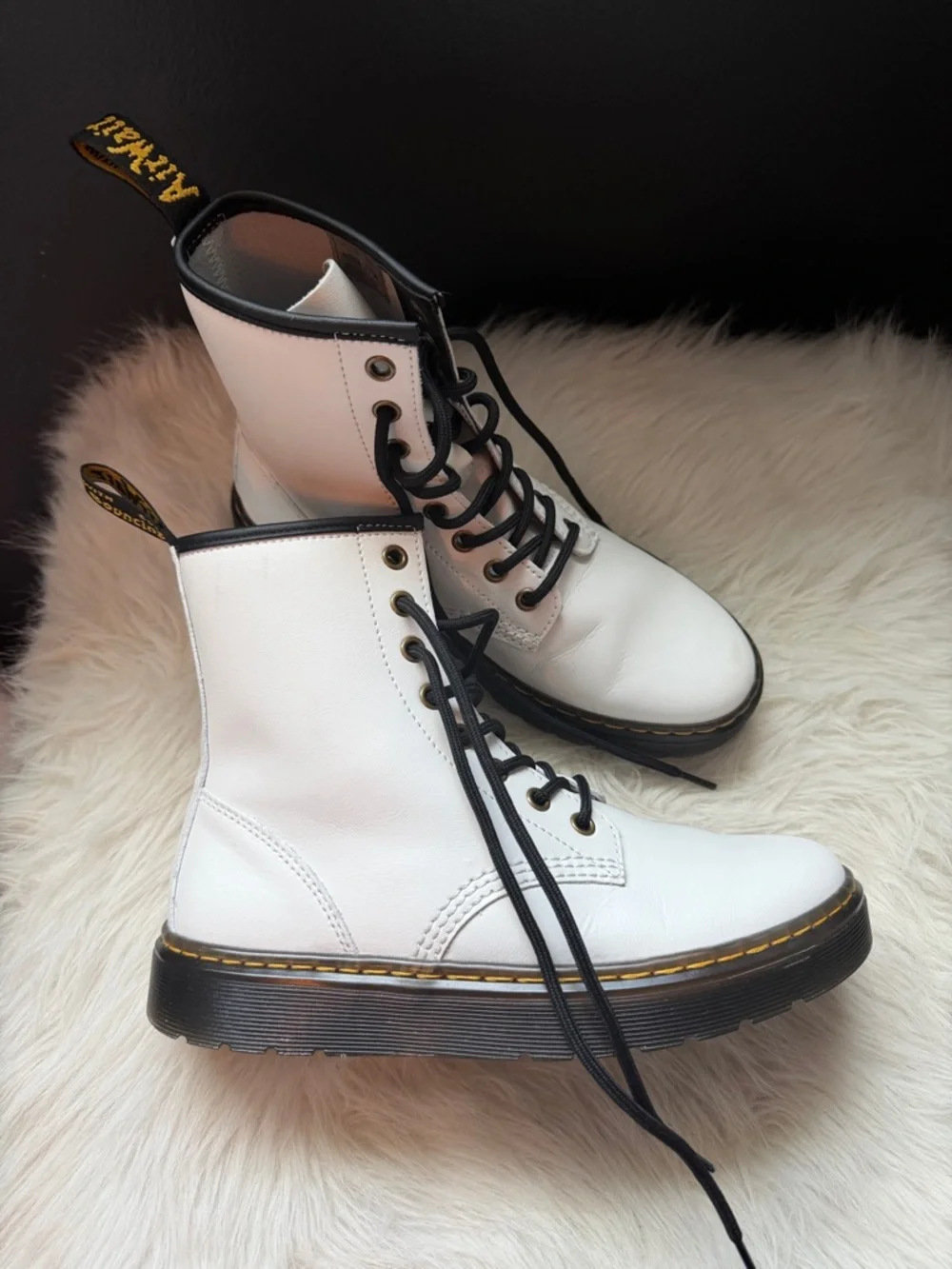 Dr. Martens | Shoes | Dr Martens Zavala Combat Boots White  display picture 1